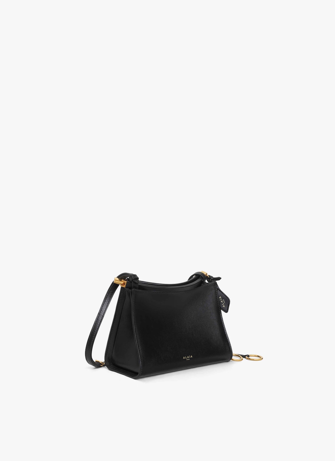 LE CLICK SMALL SQUARE BAG IN CALFSKIN ALAÏA BLACK LE CLICK SMALL SQUARE BAG IN CALFSKIN